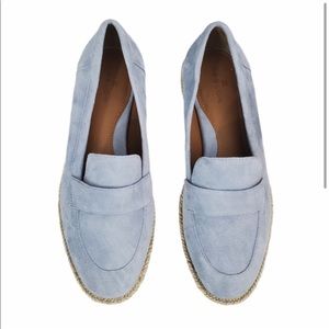 Caslon Tristan Blue Suede Leather Jute Loafer